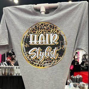 Hair Stylist Shirt Crew Neck Short Sleeve